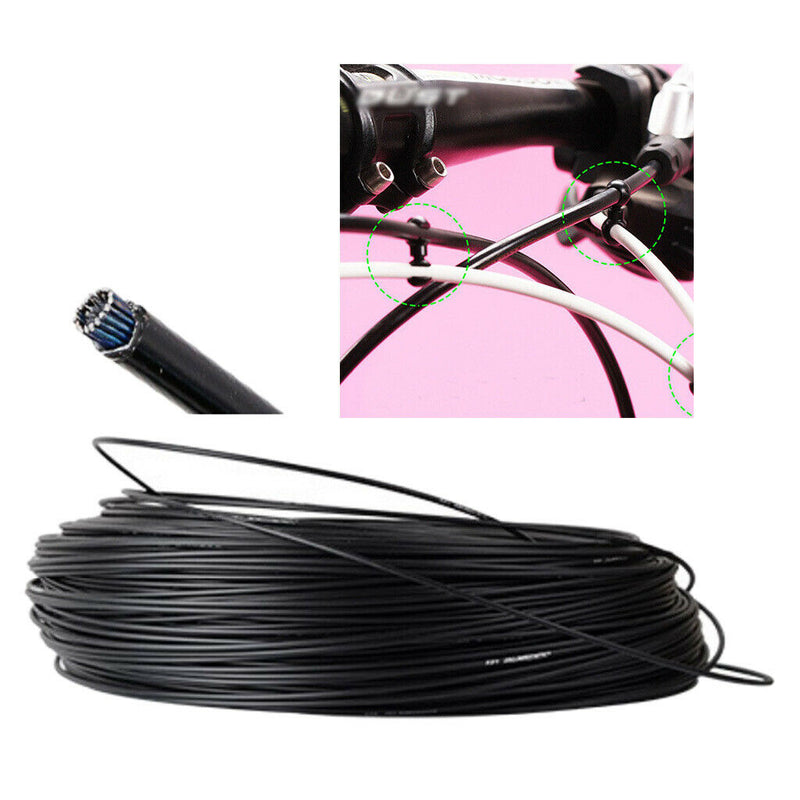 16ft PVC Bike Cable Housing Brakes Derailleur Cables Hose Wrap Cover Casing Set