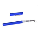 Mini Pocket Aluminum Alloy Fishing Fish Travel Pen Shape Rod Pole Blue