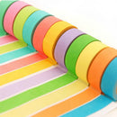 10 Rolls Paper Washi Masking Tape Rainbow Colours Sticky Decoration-DIY