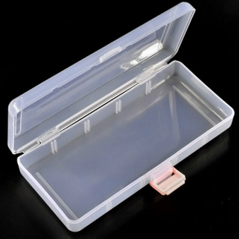 2pcs PVC Nail Art Pen Brush Manicure Pedicure Tools Storage Box Container Case