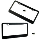 US Ca 2PCS Chrome Stainless Steel Car Truck License Number Plate Frame+Screw-Cap