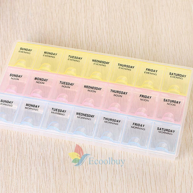 7 days Pill Box Boxes Medicine Tablet Box Case Container Storage Holder Weekly A