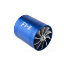 Car Air Intake Turbonator Double Fan Turbine Turbo Gas Fuel Saver Aluminum Al 3C