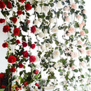 180cm Artificial Rose Flower Vine Wedding Decorative Real Touch Silk Flower I2W9