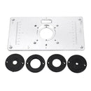 For Woodworking Benches Aluminum Router Insert Plate Rings Screws With 4 K0K1