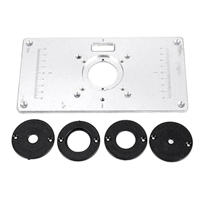 For Woodworking Benches Aluminum Router Insert Plate Rings Screws With 4 K0K1