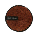 Fiber Makeup Remover Pad Reusable Face Cleaning Sponge Cosmetic Puff (Brown A