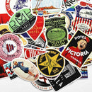 Travel Stickers Gift Retro Old Luggage Suitcase Fashioned Style H8K8.