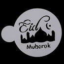 3pcs Eid Mubarak Cookies Stencil Ramadan Muslim Coffee Cake Template MoldTEUS