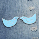 Cartoon Cute Blue Bird Brooch Coats Bags Hats Pins Badge Jewelry Kids Gift A