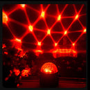 2 in 1 RGB LED Disco Ball Party Light Sound Activated Rotating Stage Night Lamp