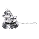 Duck Shape Stainless Steel Infuser Filter Strainer Tea Ball Spoon J4K7