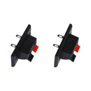 2 Pcs Red Black Spring Loaded Speaker Terminal Plate U4Y3