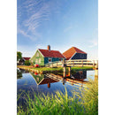 Diamond Painting Modern Houses By Lake DIY Full Round Wall Picture 30x40cm