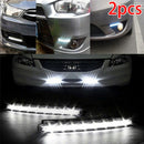 Universal 8 LED Car Light DRL Fog Daylight Driving Daytime Runing White Lamp â„–[
