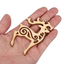 Pack of 10 Christmas Wood Chip Tree Ornaments Hanging Decoration for Kids G