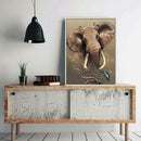 5D DIY Full Drill Diamond Painting Elephant Cross Stitch Embroidery Mosaic