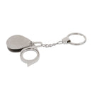 Loupe Folding Pocket 10X Magnifier Loupe Magnifying Glass Lens With Keychain  FT