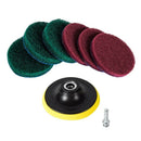 4 Inch Drill Power Brush Tile Scrubber Scouring Pads Cleaning Kit, Heavy Du