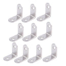10Pcs Screw Mounted Furniture 90 Degree Angle Corner Bracket 30x30mm