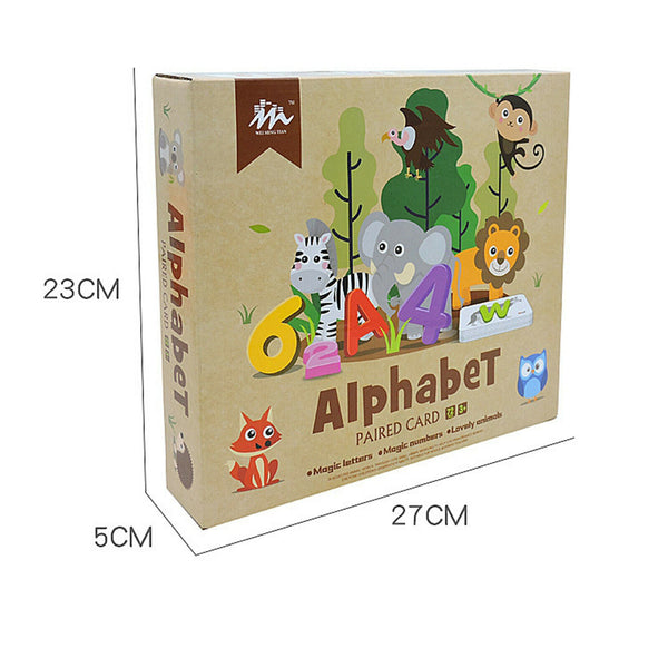 Lot 36 Number and Alphabet Flash Cards ABC Montessori Gifts for 2-4 Year Old