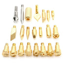 30W 22pcs Craft Wood Burning Pen Soldering Brass Pen Set Pyrography Tool Ki D4X8