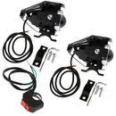 2 Pcs 12V U5 White LED Motorcycle Bike Driving Fog Light Spot Lamps &Switch