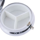 Portable Pocket Pill Case 3 Compartments Medicine Box Round Folding Organizer~