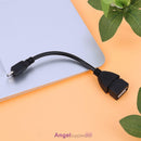 Micro USB OTG Female to Male Adapter Cable for Android Phone (Black)
