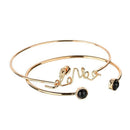 Personality English Alphabet Love Expression Black Gem 3 Piece Bracelet