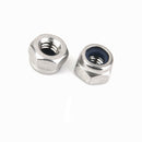 10Pcs M4 Stainless Steel A2 Nylon Collar Insert Self-lock Nuts Bolts Screws