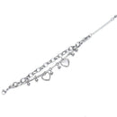 Hip Hop Sweet Heart-Shape Layered Bracelet Trend Bangle Accessories Jewelry Gift