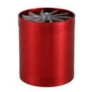 Double Turbine Turbo Charger Air Intake Gas Fuel Saver Fan for Car (red) K3G7