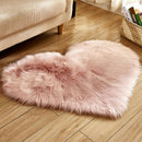 Heart Shaped Love Area Rug Fluffy Shaggy Carpet Mat for Bedroom Pink 30x40cm