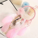 Pink Feather Wind Chime Dreamcatcher Home Romantic Wall Hanging Decoration