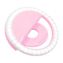 LED Selfie Ring Light Macro Flash Light for Mobile Phone Camera (Pink)