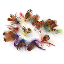 Waterproof Double Sided Carry Case + 64 Butterfly Flies Fishing Lure Hook Baits