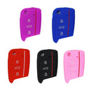 Flod Key Silicone 3Buttons Protective Case Cover for Volkswagen 2017 Purple