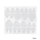 10pcs Double-Sided Adhesive Transparent Seamless Nail Jelly Gloss Clip Stickers