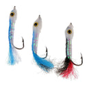 3pcs Wet Fly Fishing Flies Minnow Bass Salmon Sinking Flies Lures Hand-tied