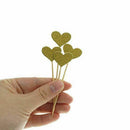 50-Piece Golden Love Heart Cake Dessert Inserted Card Cupcake Toppers Decor T7Z3