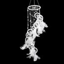 White Polycyclic Dream Catcher Feathers  Wall Hanging Home Car Decor