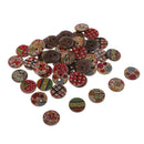 50Pcs Mixed Wooden Wood Buttons 2 Holes 15mm Sewing Scrapbooking DIY Crafts