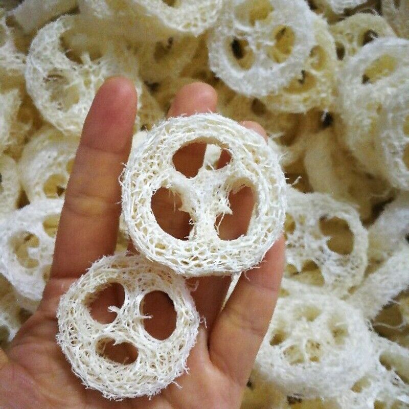 4-6Cm Wide 50Pcs/Lot Natural Loofah Slice Diy Customize Soap Tools,Cleaner, J6D5