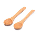 1X Wooden Round Bamboo Spoon Soup Tea Coffee Salt Spoon Kitchen Tool Cutlery Hn