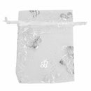 50 Pcs Pretty Luxury Organza White Butterfly Candy Chocolate Jewelry Gift Bags
