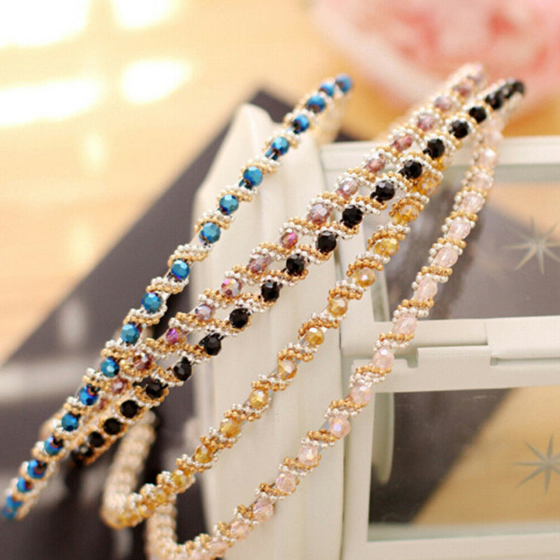 Women Girl's Crystal Rhinestone Jewelry Headband Hairband Hair Band Accessori Hn