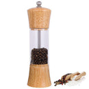 Pepper Grinder Wood Body Clear Acrylic Window Manual Pepper Mill with Ceram F3H7