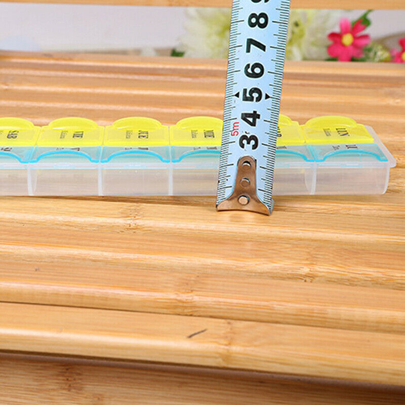 1PC 7-Day Pill Box Weekly AM PM Medicine Organiser Tablet Dispenser Storag GXK