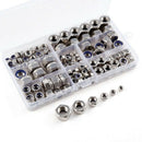 150 x self-locking hexagon nut 6 sizes M4 M5 M6 M8 M10 M12 assortment